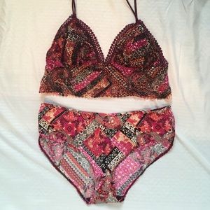 Long line bra and panty set